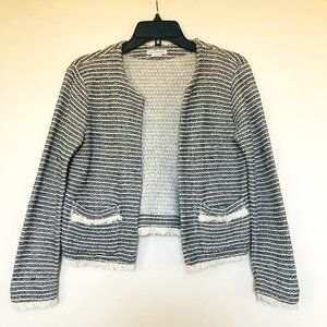 Club Monaco Black/White Stripe Tweed Jacket- Small
